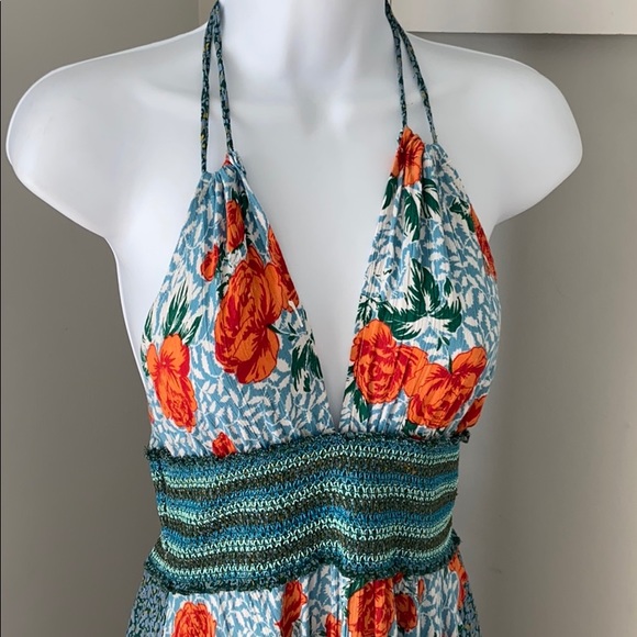 Free People Gabriela Halter Dress V-Neck Hem Dress - Picture 5 of 10